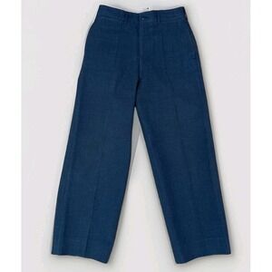 Vintage 1951 Virgin Wool Pants Korean War US Air Force Blue Serge Trousers 28x28